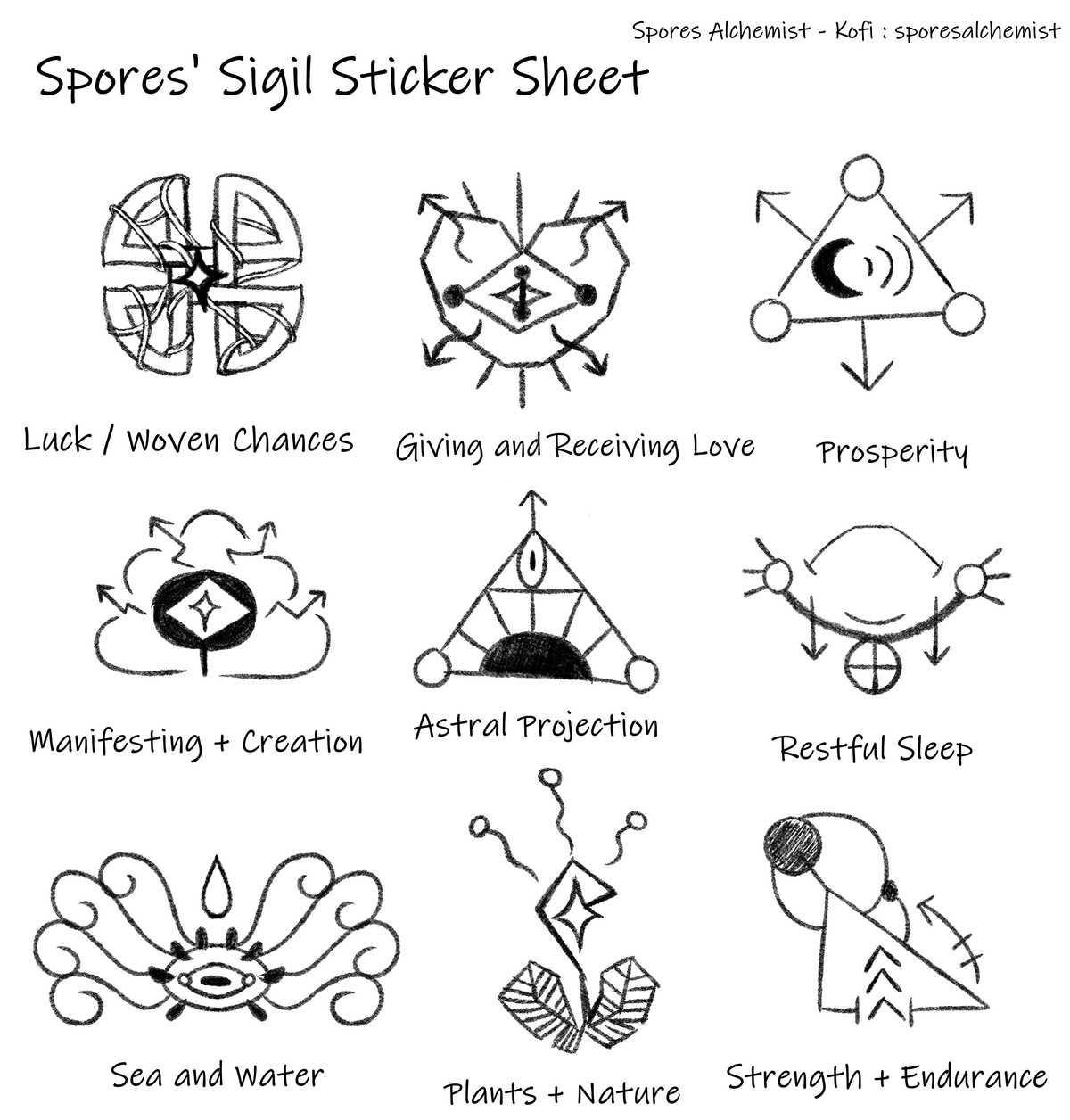 Spores' Sigil Sticker Sheet