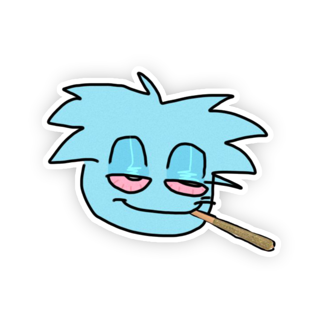 awesome weed smoking puffle