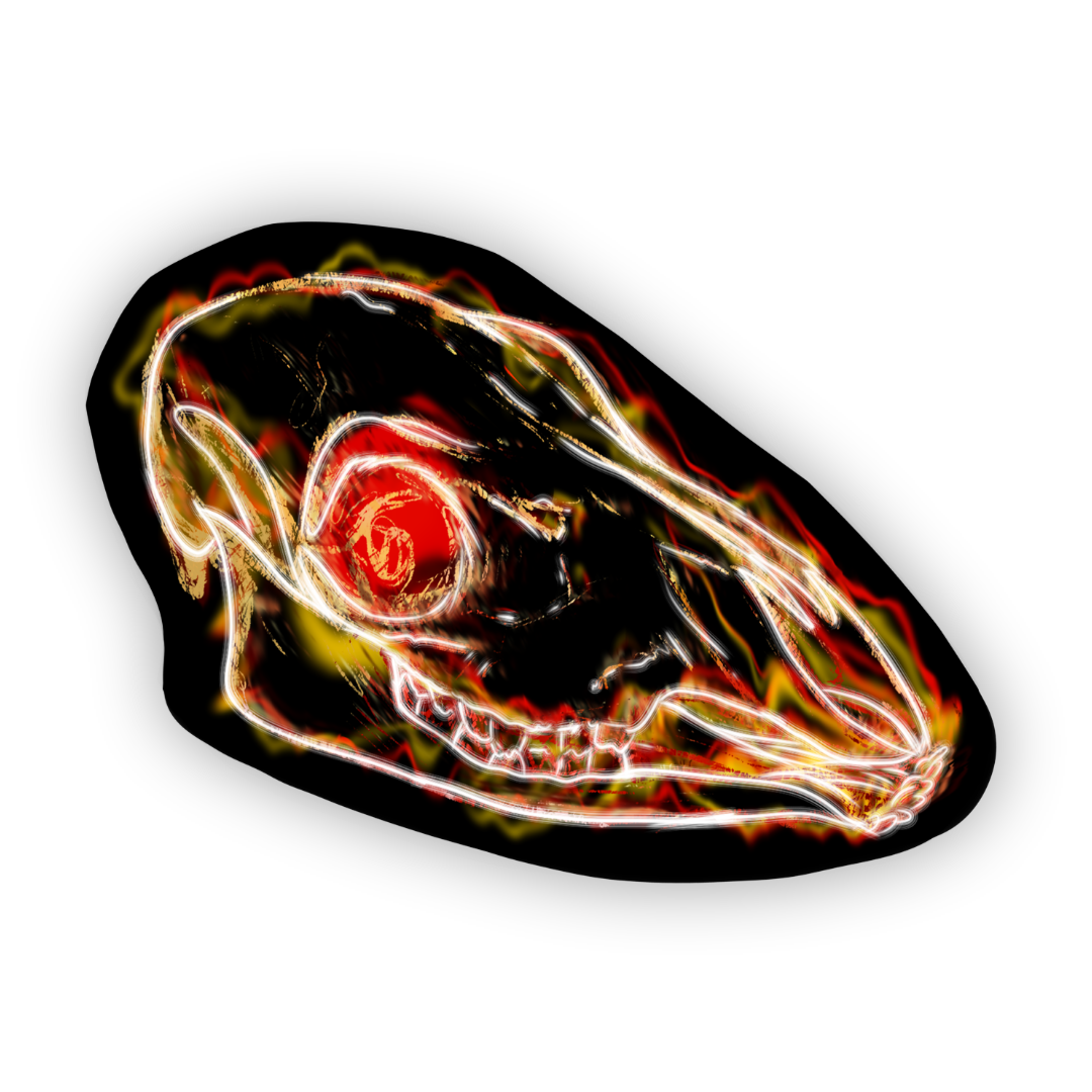 Burning Deer Skull