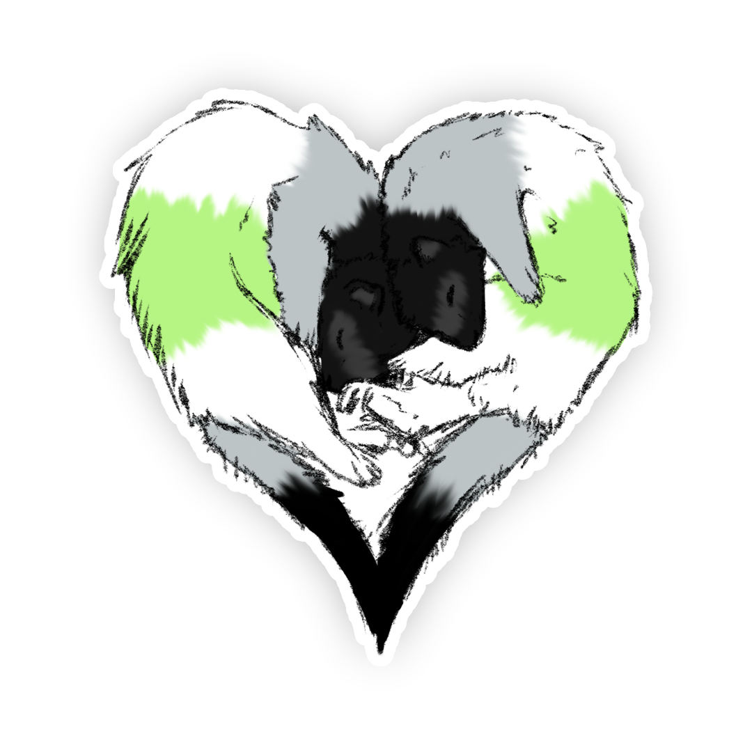 pride ferrets (heart)