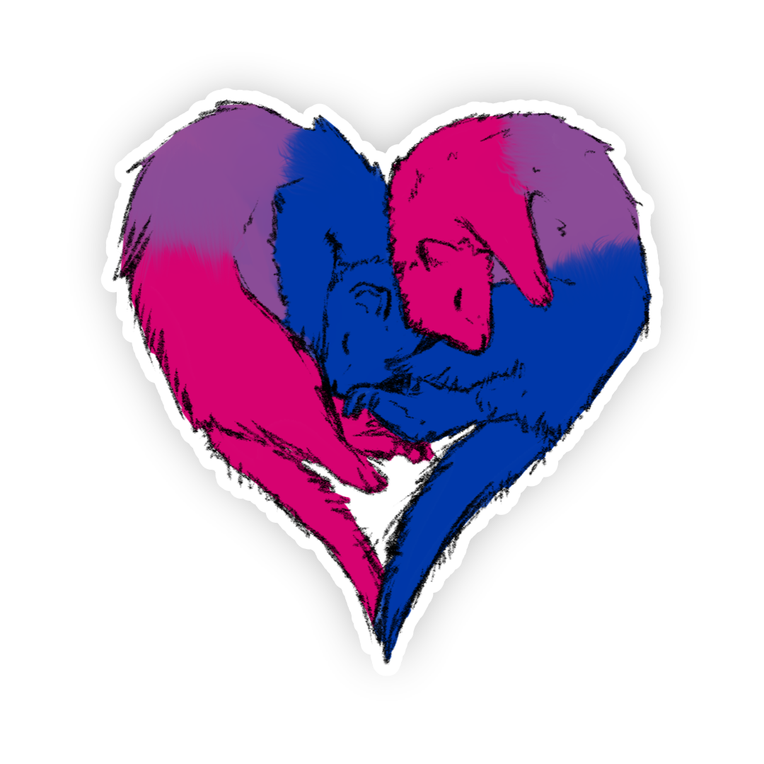 pride ferrets (heart)