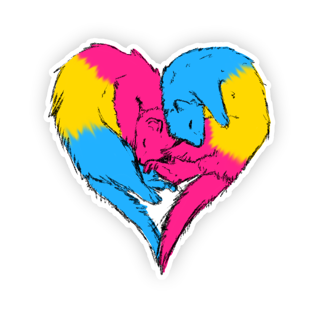 pride ferrets (heart)