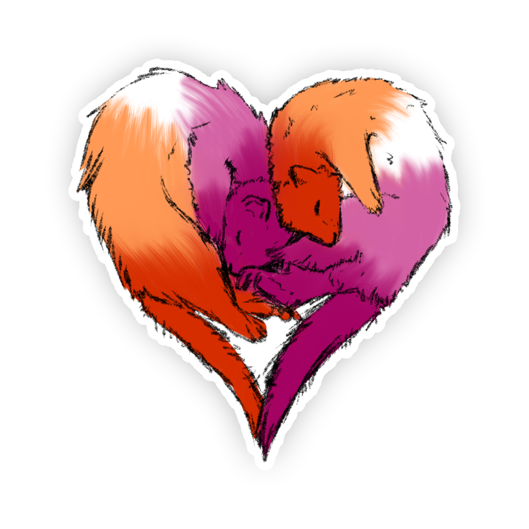 pride ferrets (heart)