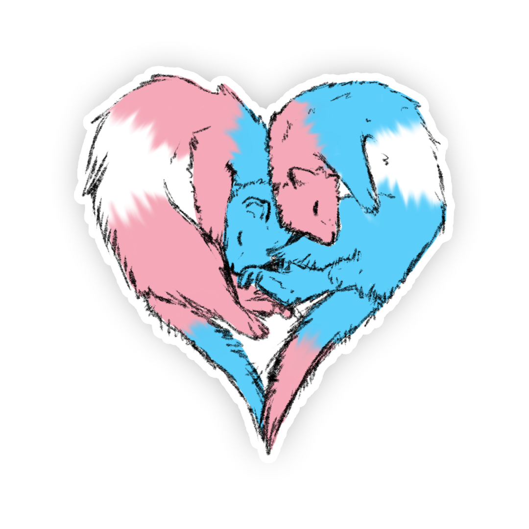 pride ferrets (heart)